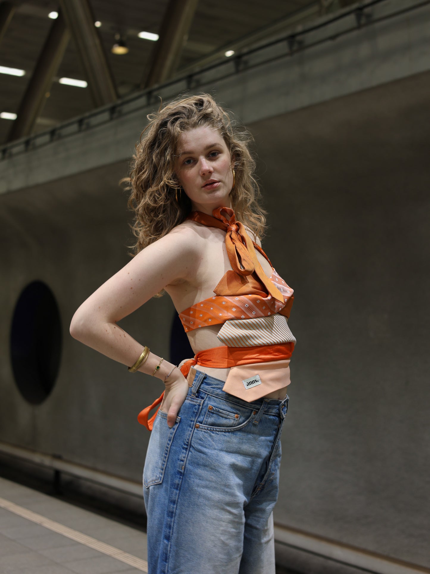 Tie Top in 'Orange Empress'