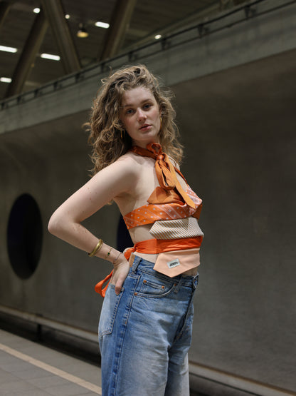 Tie Top in 'Orange Empress'