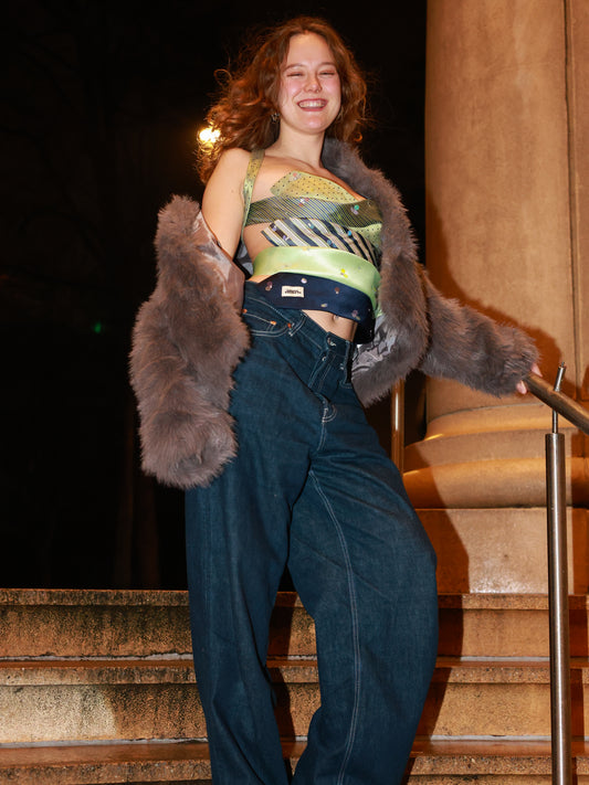 Tie Top in 'Midnight Mint'