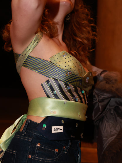Tie Top in 'Midnight Mint'