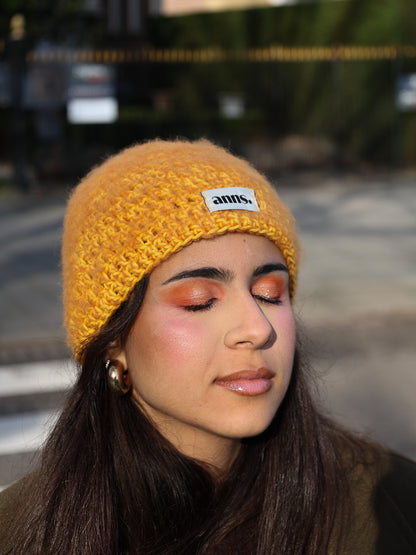 Beanie in 'Solar Mohair'