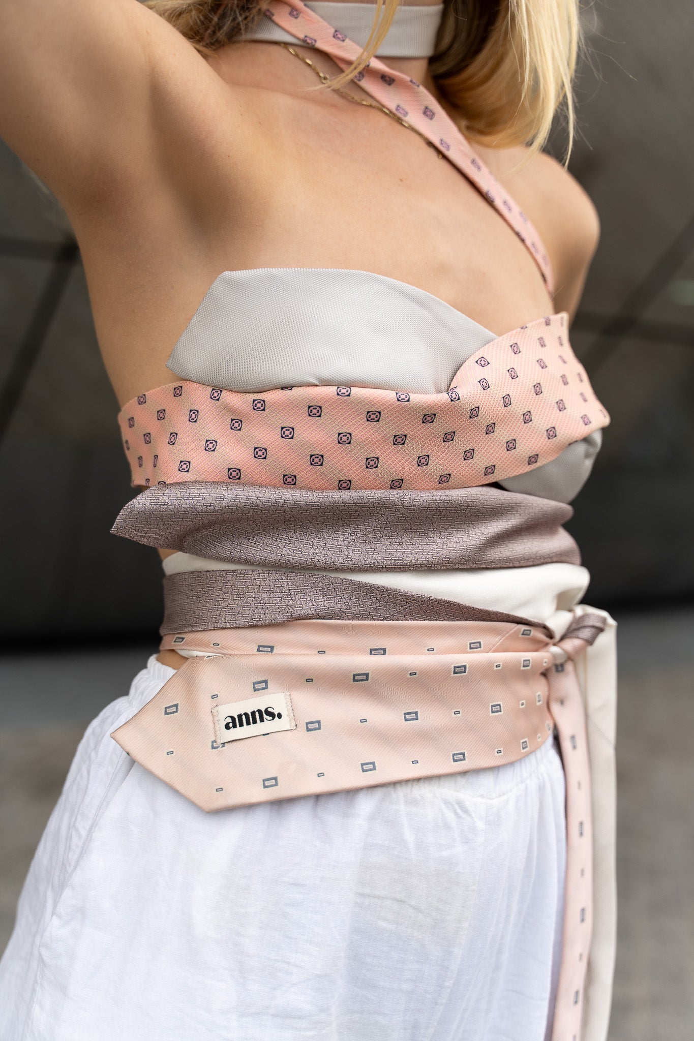 Tie Top in 'Cotton Cloud'