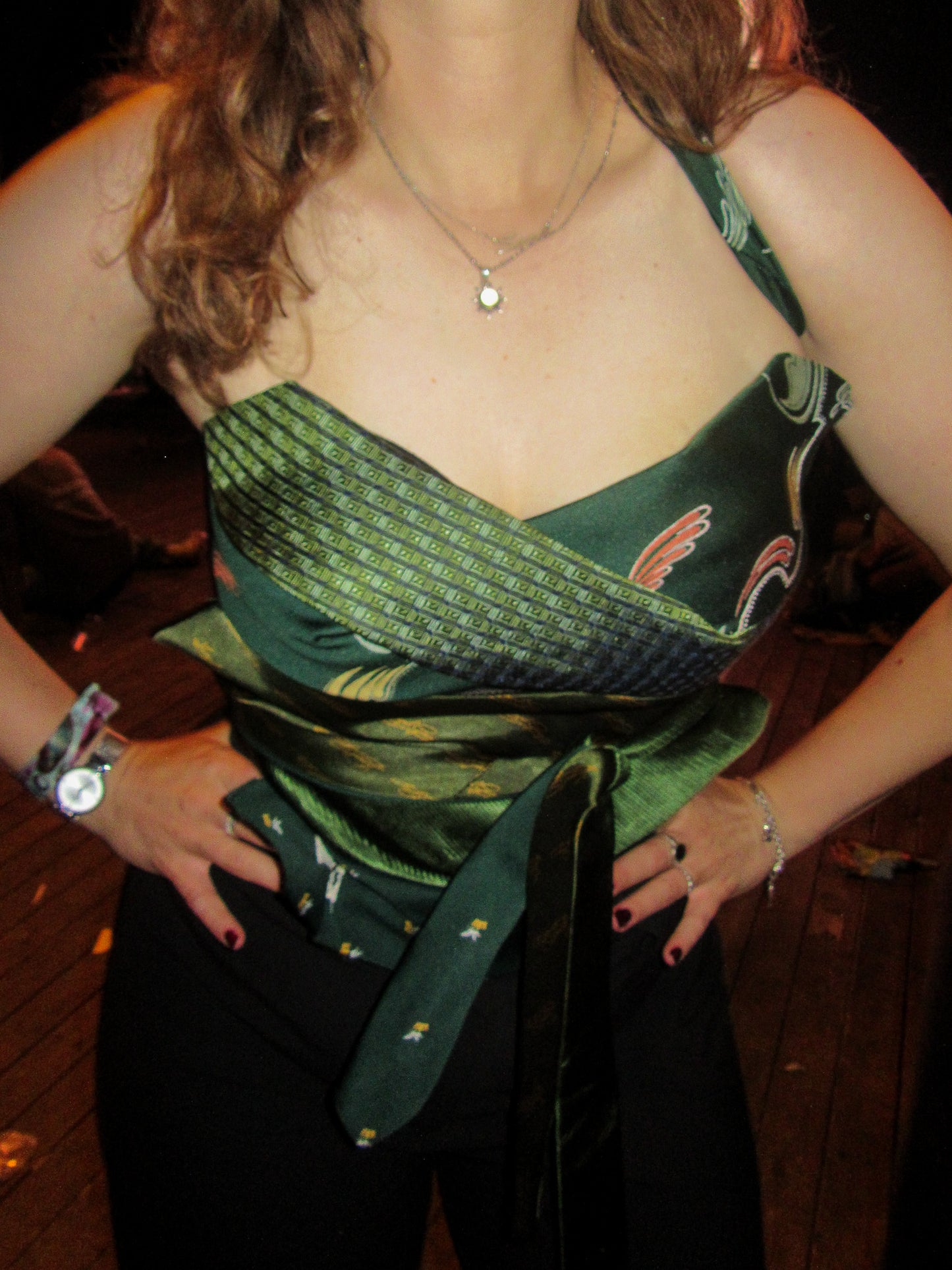 Tie Top in 'Forest Green'